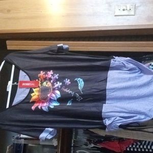 NWT Black and purple top